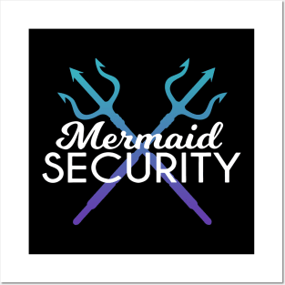 Mermaid security Funny Graphic Womens Girl T-Shirt Posters and Art